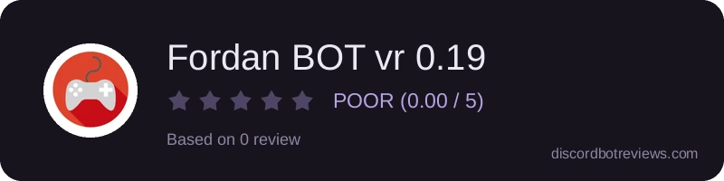 Rating widget preview for Fordan BOT vr 0.19