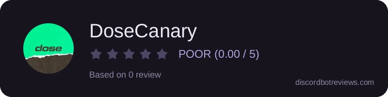 Rating widget preview for DoseCanary