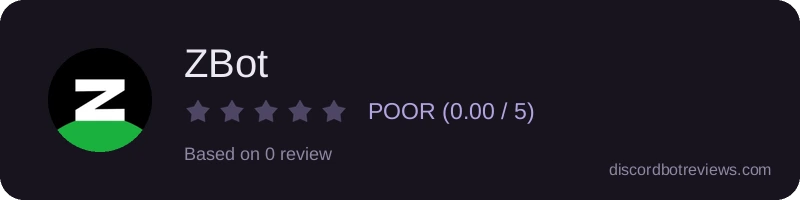 Rating widget preview for ZBot