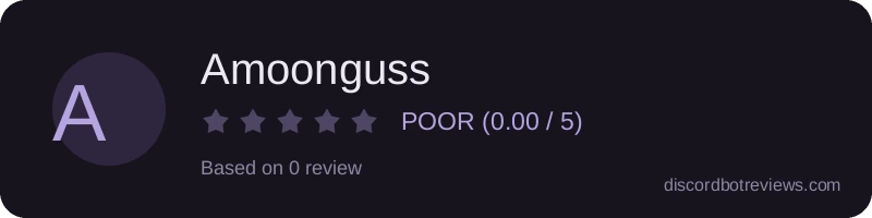 Rating widget preview for Amoonguss