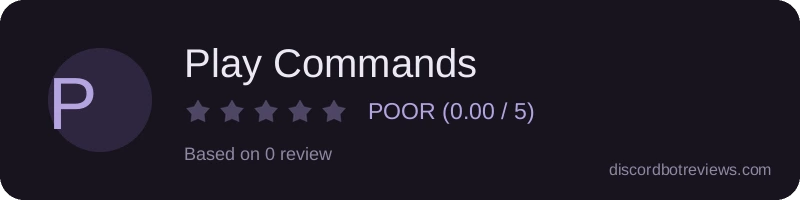 Rating widget preview for Play Commands