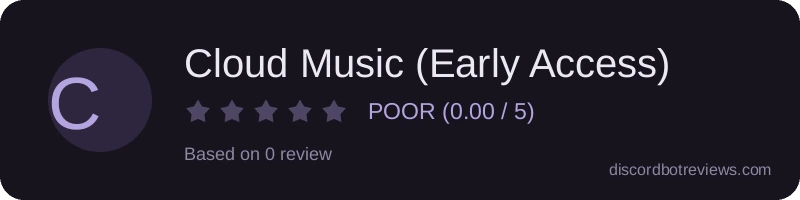 Rating widget preview for Cloud Music (Early Access)