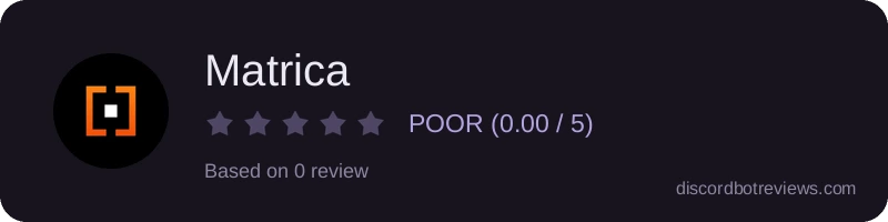Rating widget preview for Matrica