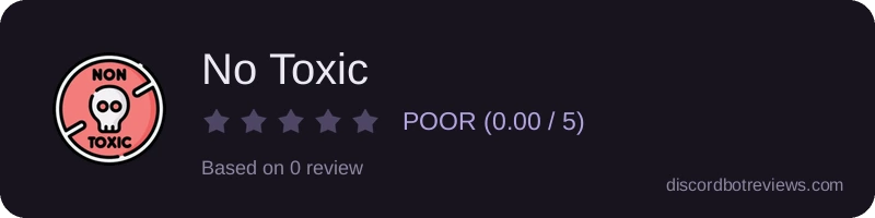 Rating widget preview for No Toxic