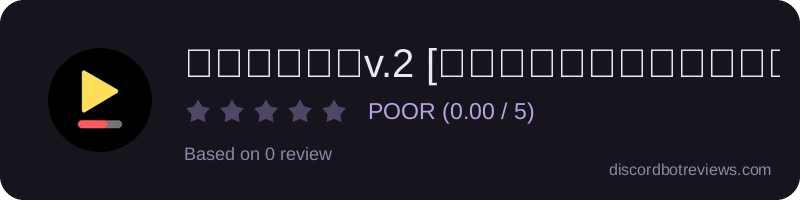 Rating banner for 伺服器小助手v.2 [機器人離線維護中，請見諒QQ]