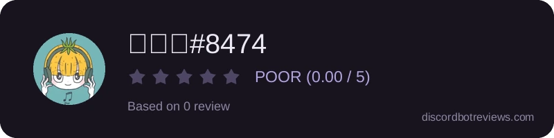 Rating widget preview for 음악봇#8474