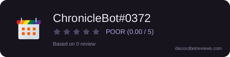 Rating widget preview for ChronicleBot#0372