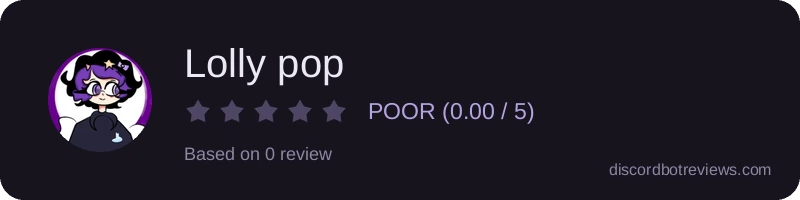 Rating widget preview for Lolly pop