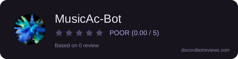 Rating widget preview for MusicAc-Bot