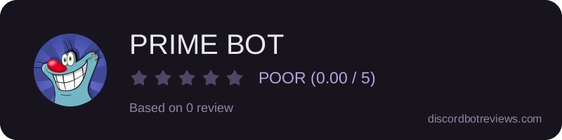Rating widget preview for PRIME BOT