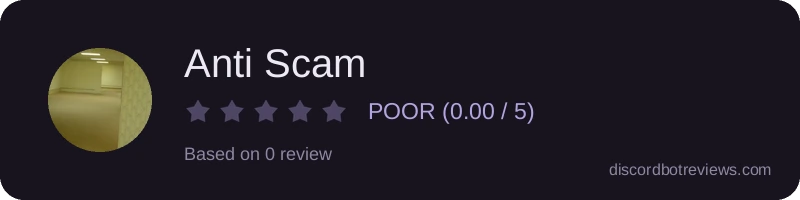 Rating widget preview for Anti Scam
