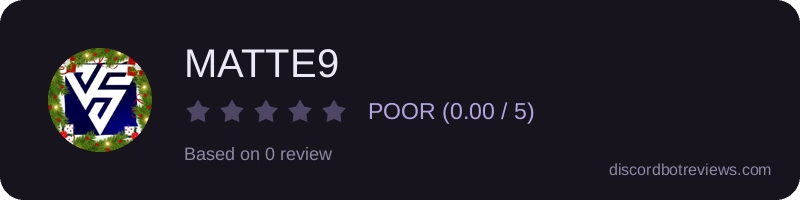 Rating widget preview for MATTE9
