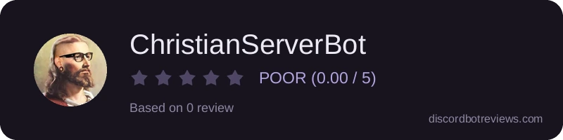 Rating widget preview for ChristianServerBot