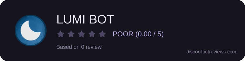 Rating widget preview for LUMI BOT
