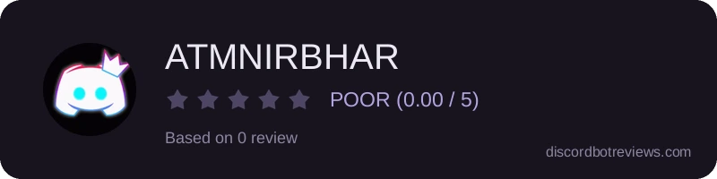 Rating widget preview for ATMNIRBHAR