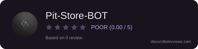 Rating widget preview for Pit-Store-BOT