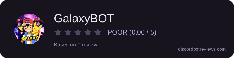 Rating widget preview for GalaxyBOT