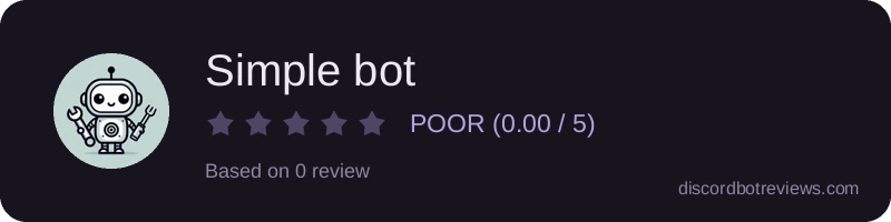 Rating widget preview for Simple bot