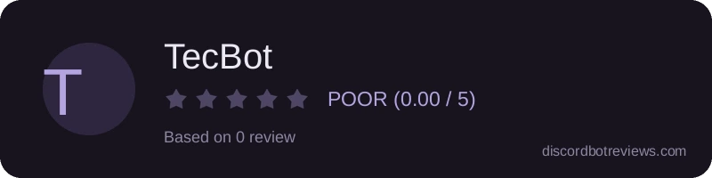 Rating widget preview for TecBot