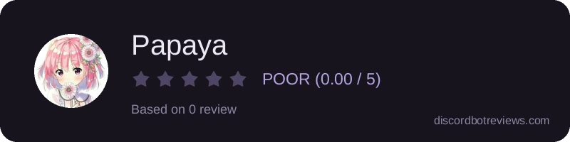 Rating widget preview for Papaya