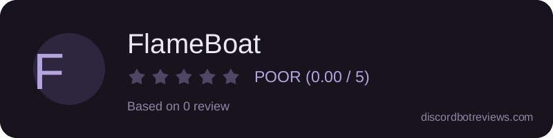 Rating banner for FlameBoat