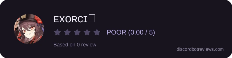 Rating widget preview for ᴇxᴏʀᴄɪꜱ