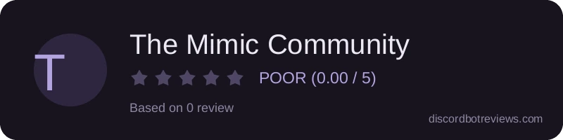 Rating widget preview for The Mimic Community
