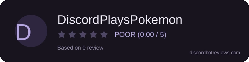 Rating widget preview for DiscordPlaysPokemon