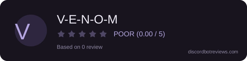Rating widget preview for V-E-N-O-M