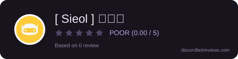 Rating widget preview for [ Sieol ] 쉐어봇
