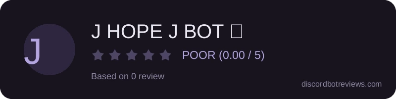 Rating widget preview for J HOPE J BOT 🌐