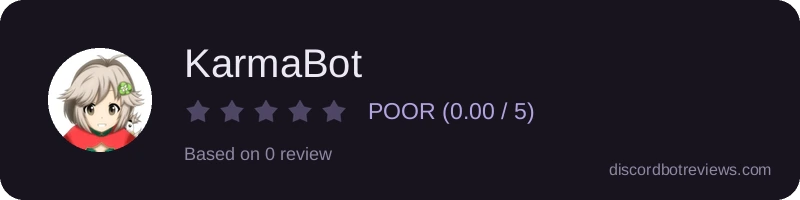 Rating widget preview for KarmaBot