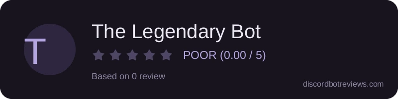 Rating widget preview for The Legendary Bot