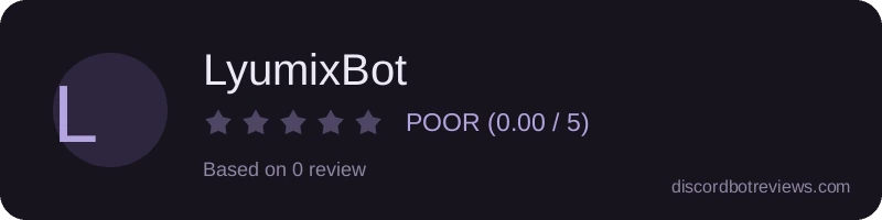 Rating widget preview for LyumixBot