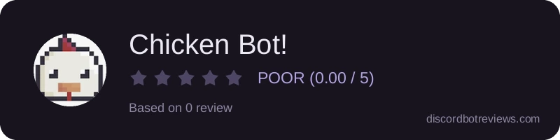 Rating widget preview for Chicken Bot!