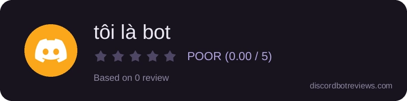 Rating widget preview for tôi là bot