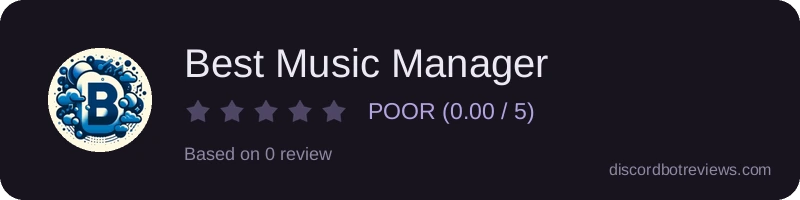 Rating widget preview for Best Music Manager