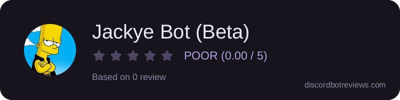 Rating widget preview for Jackye Bot (Beta)