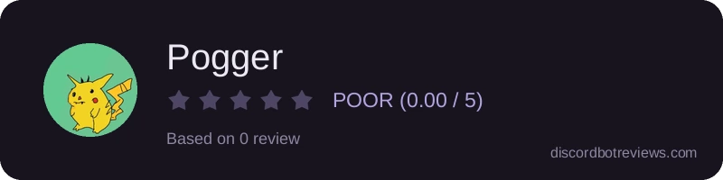 Rating widget preview for Pogger