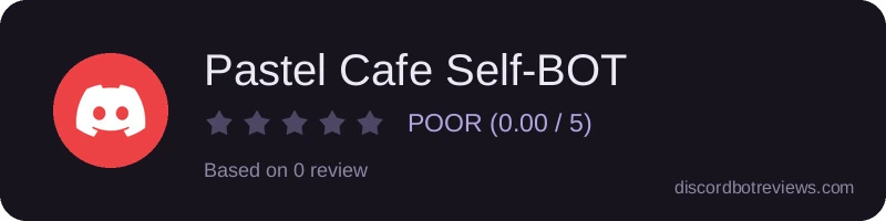 Rating widget preview for Pastel Cafe Self-BOT