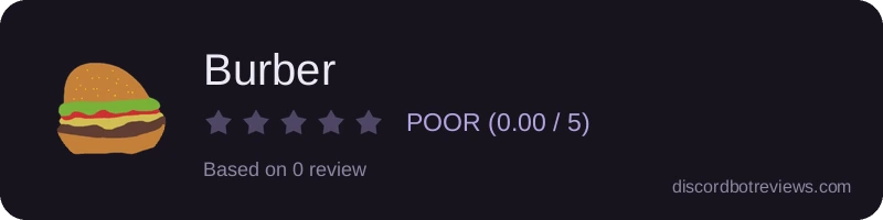 Rating widget preview for Burber