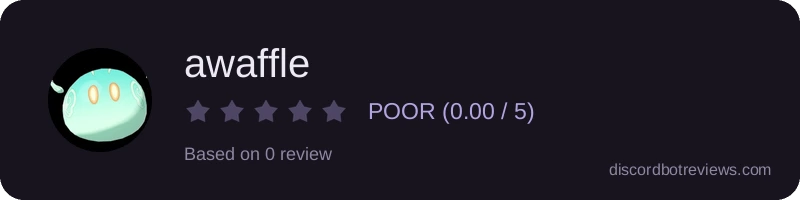 Rating widget preview for awaffle