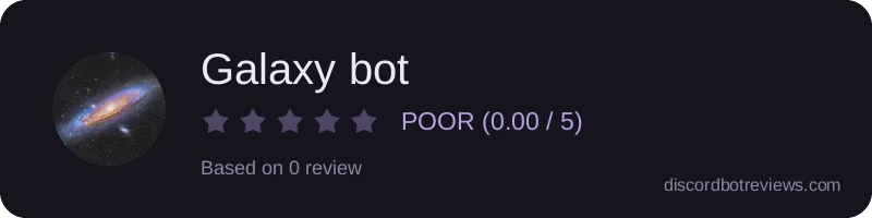 Rating widget preview for Galaxy bot