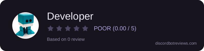 Rating widget preview for Developer