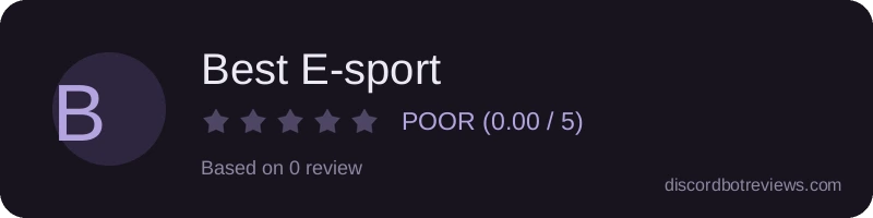 Rating widget preview for Best E-sport