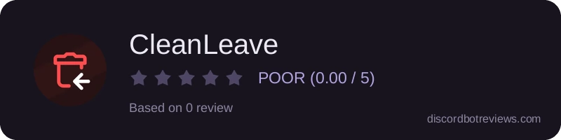 Rating widget preview for CleanLeave