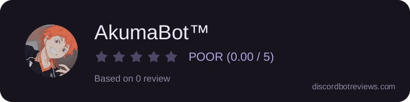 Rating widget preview for AkumaBot™