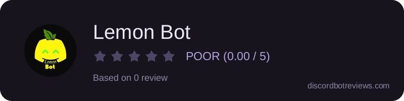 Rating widget preview for Lemon Bot