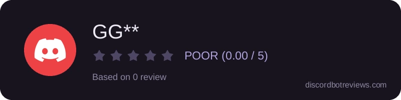 Rating widget preview for GG**