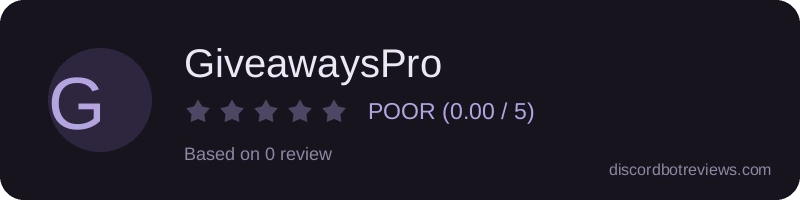 Rating widget preview for GiveawaysPro